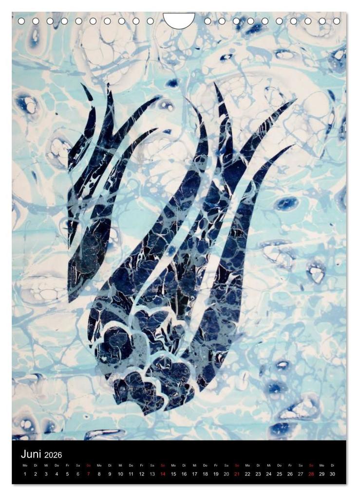 Weitere Ansicht: Ebru - Marmorieren auf Wasser (Wandkalender 2026 DIN A4 hoch), CALVENDO Monatskalender | Ebru Oezel, Calvendo