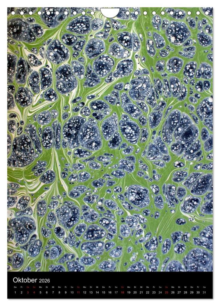 Weitere Ansicht: Ebru - Marmorieren auf Wasser (Wandkalender 2026 DIN A4 hoch), CALVENDO Monatskalender | Ebru Oezel, Calvendo
