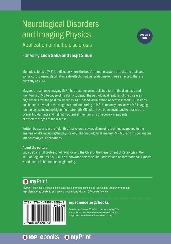 Weitere Ansicht: Neurological Disorders and Imaging Physics, Volume 1