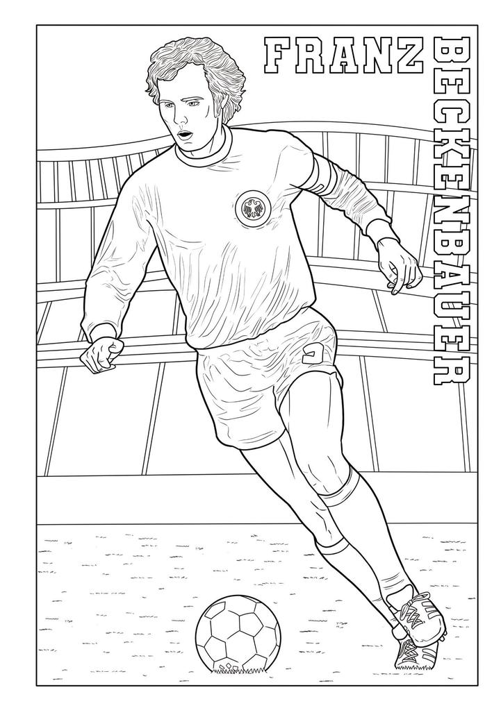 Weitere Ansicht: Fußball-Malbuch STARS & LEGENDEN der deutschen Nationalmannschaft ab 6 Jahren mit 50 Motiven zum Ausmalen - ohne Spielersteckbrief | Josef Mickey Müller