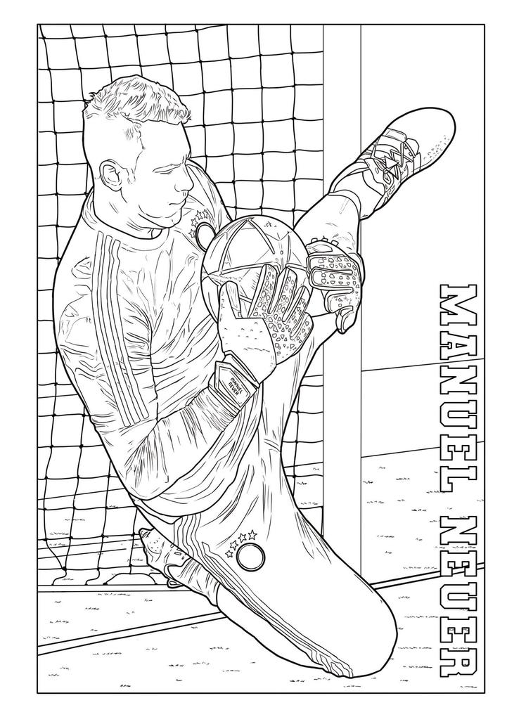 Weitere Ansicht: Fußball-Malbuch STARS & LEGENDEN der deutschen Nationalmannschaft ab 6 Jahren mit 50 Motiven zum Ausmalen - ohne Spielersteckbrief | Josef Mickey Müller