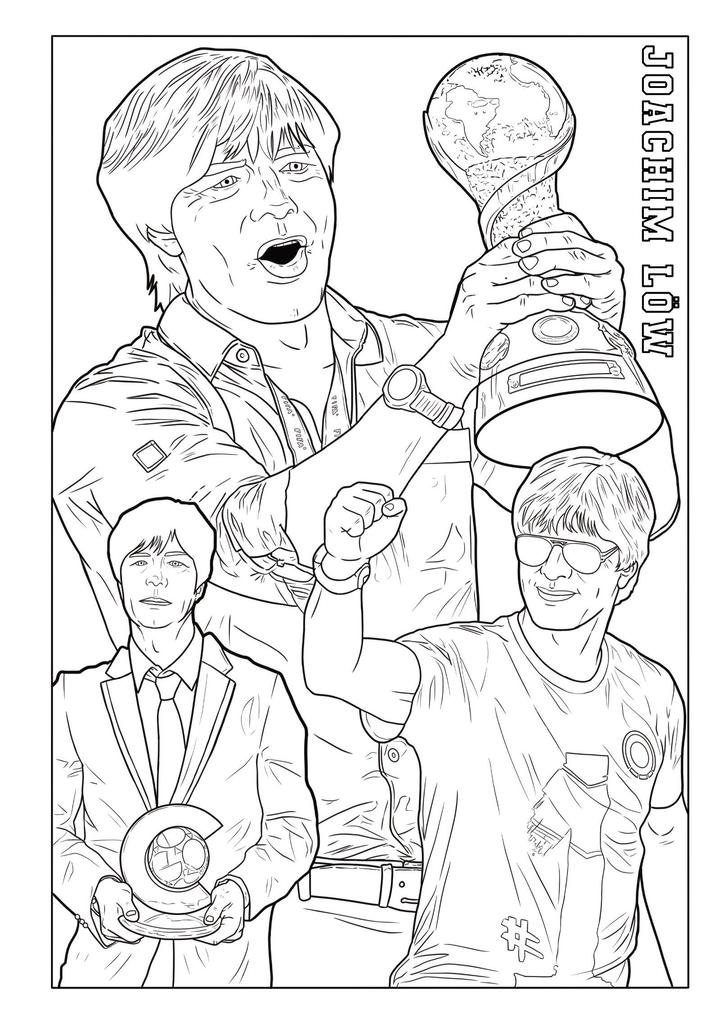 Weitere Ansicht: Fußball-Malbuch STARS & LEGENDEN der deutschen Nationalmannschaft ab 6 Jahren mit 50 Motiven zum Ausmalen - ohne Spielersteckbrief | Josef Mickey Müller