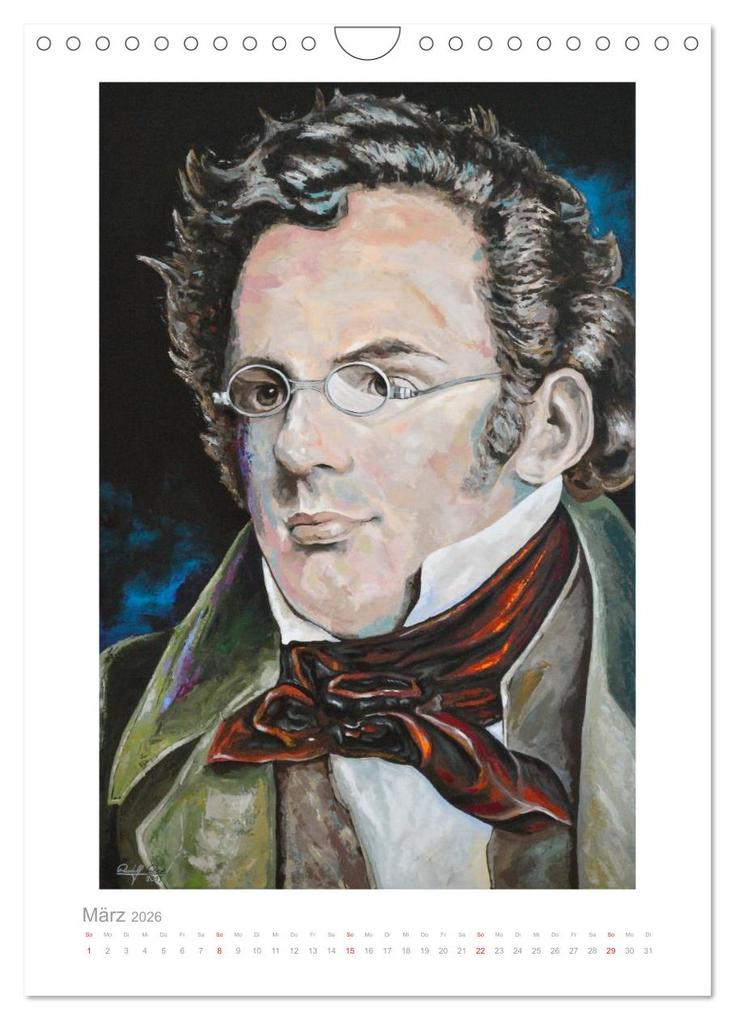 Weitere Ansicht: PopArt Bilder berühmter Komponisten (Wandkalender 2026 DIN A4 hoch), CALVENDO Monatskalender | Rudolf Rox, Calvendo