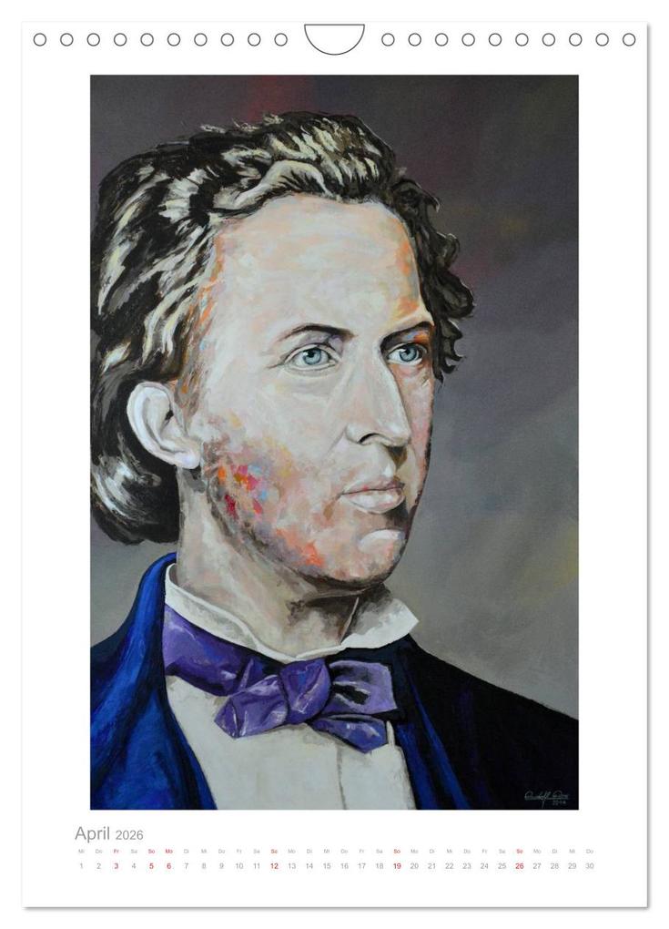 Weitere Ansicht: PopArt Bilder berühmter Komponisten (Wandkalender 2026 DIN A4 hoch), CALVENDO Monatskalender | Rudolf Rox, Calvendo