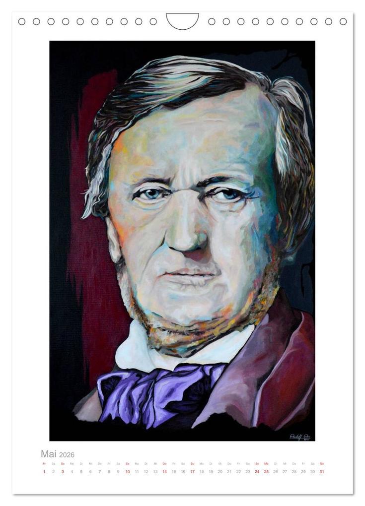 Weitere Ansicht: PopArt Bilder berühmter Komponisten (Wandkalender 2026 DIN A4 hoch), CALVENDO Monatskalender | Rudolf Rox, Calvendo