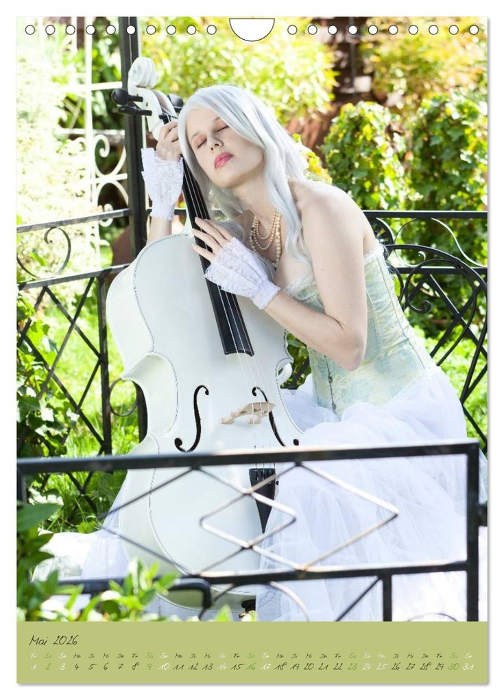 Weitere Ansicht: Weißes Cello auf Reisen (Wandkalender 2026 DIN A4 hoch), CALVENDO Monatskalender | Ravienne Art, Calvendo