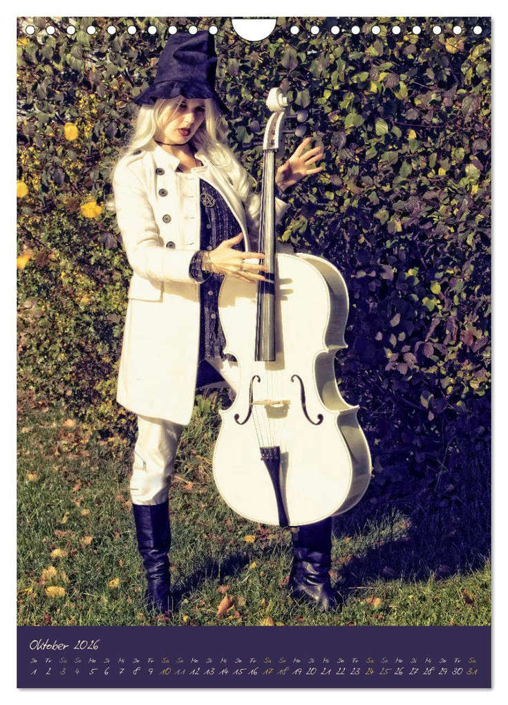 Weitere Ansicht: Weißes Cello auf Reisen (Wandkalender 2026 DIN A4 hoch), CALVENDO Monatskalender | Ravienne Art, Calvendo