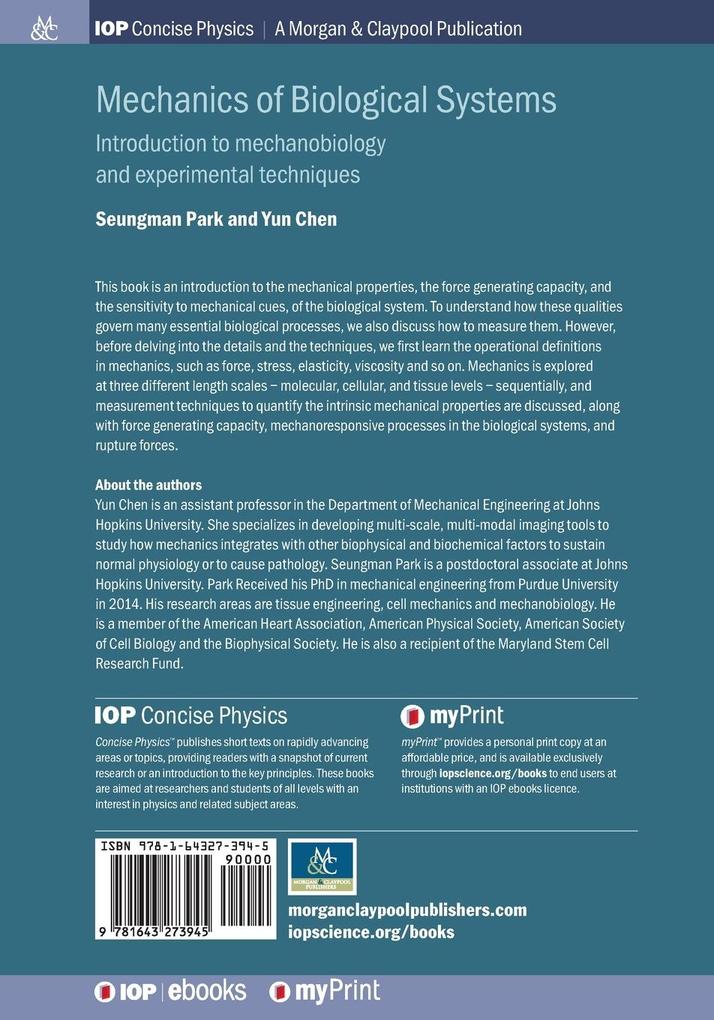 Weitere Ansicht: Mechanics of Biological Systems | Seungman Park, Yun Chen