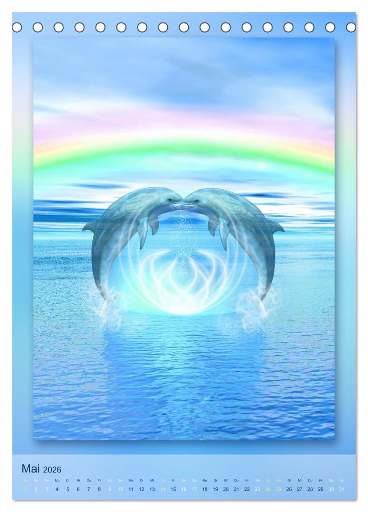 Weitere Ansicht: Delfine - Kalender (Tischkalender 2026 DIN A5 hoch), CALVENDO Monatskalender | Calvendo, Gaby Shayana Hoffmann