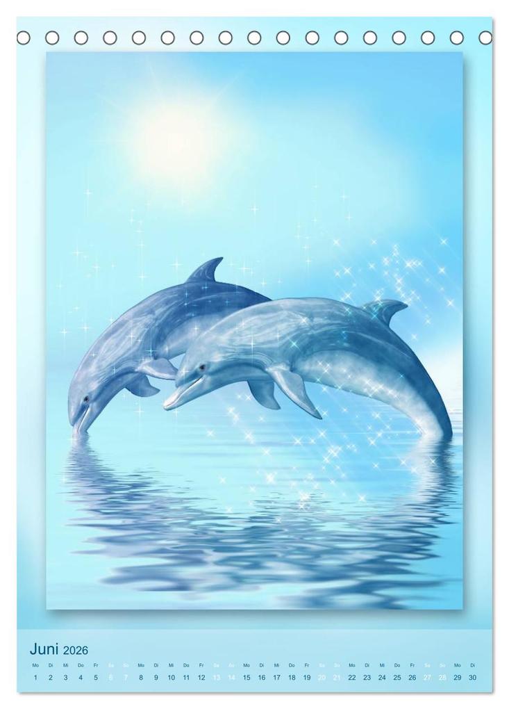 Weitere Ansicht: Delfine - Kalender (Tischkalender 2026 DIN A5 hoch), CALVENDO Monatskalender | Calvendo, Gaby Shayana Hoffmann