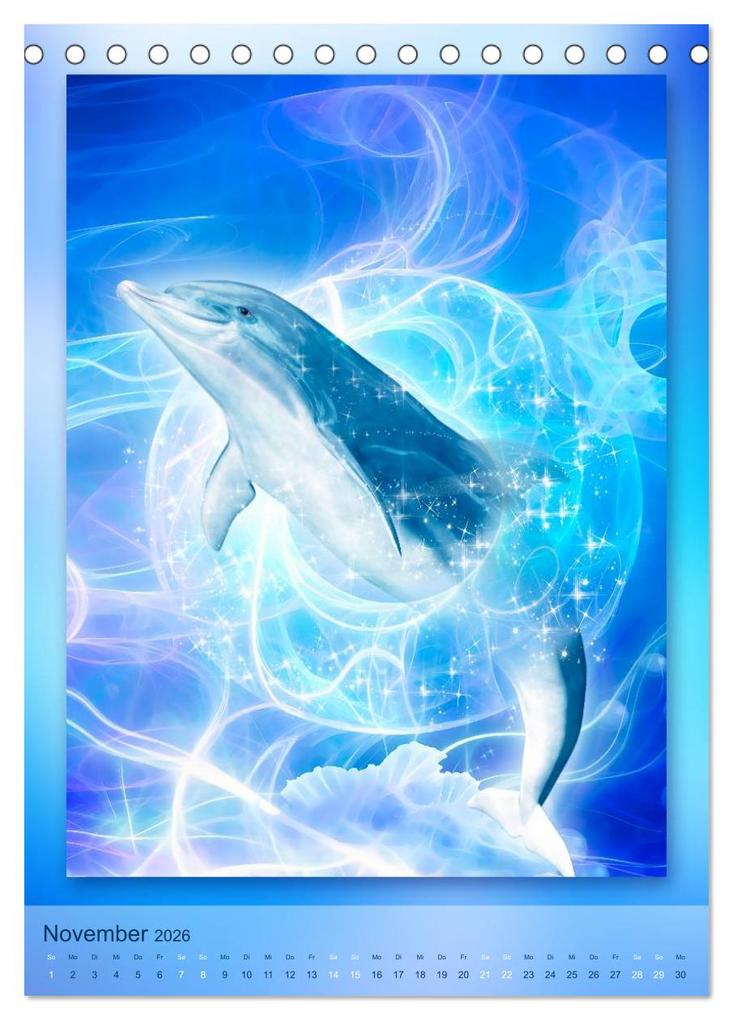 Weitere Ansicht: Delfine - Kalender (Tischkalender 2026 DIN A5 hoch), CALVENDO Monatskalender | Calvendo, Gaby Shayana Hoffmann