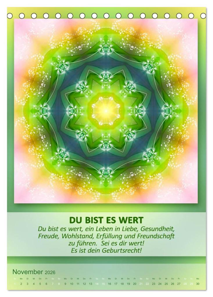 Weitere Ansicht: Light Energy Mandalas - Kalender - Vol. 1 (Tischkalender 2026 DIN A5 hoch), CALVENDO Monatskalender | Calvendo, Gaby Shayana Hoffmann