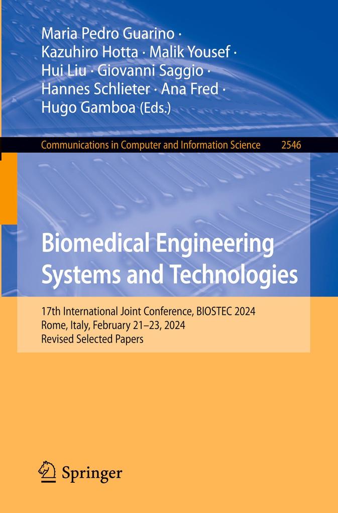 Produktbild: Biomedical Engineering Systems and Technologies