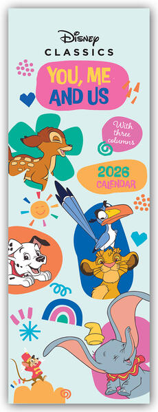Produktbild: Disney Classics - You, Me and Us 2026 - Slimline-Kalender