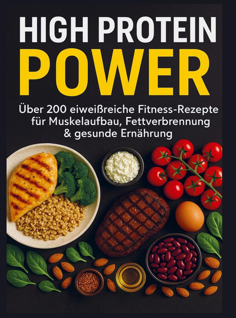 Produktbild: High Protein Power: Über 200 eiweißreiche Fitness-Rezepte für Muskelaufbau, Fettverbrennung & gesunde Ernährung | Klara Jansen
