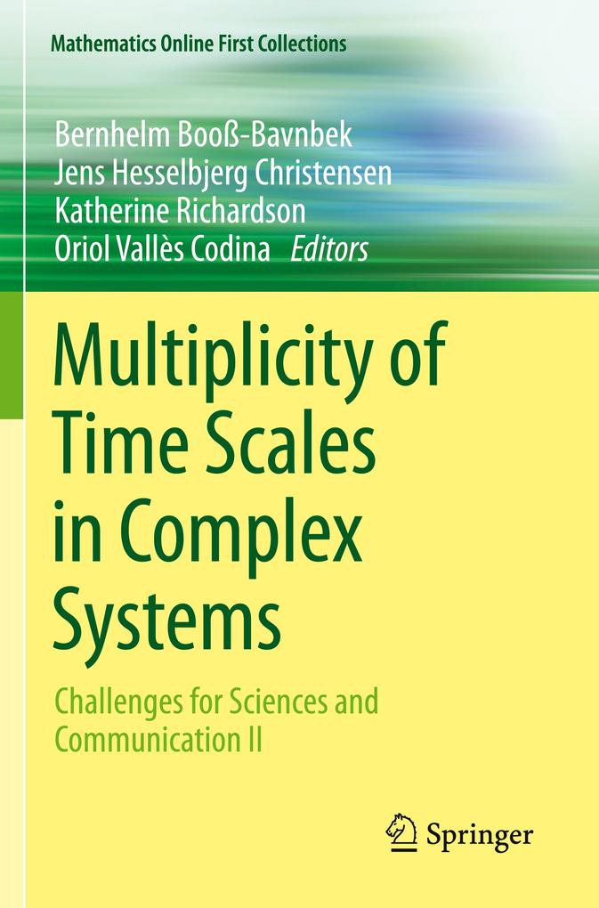 Produktbild: Multiplicity of Time Scales in Complex Systems