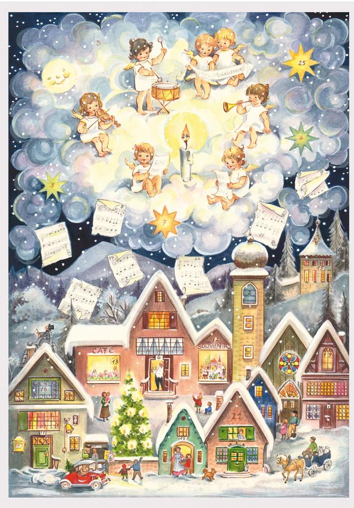 Produktbild: Adventskalender Nachdruck von 1952 "Engelskonzert" | E. Lörcher