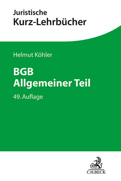 Produktbild: BGB Allgemeiner Teil | Helmut Köhler, Heinrich Lange