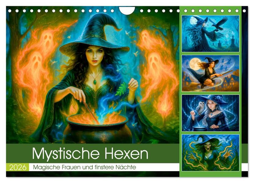 Produktbild: Mystische Hexen - Magische Frauen und finstere Nächte (Wandkalender 2026 DIN A4 quer), CALVENDO Monatskalender | Anja Frost, Calvendo