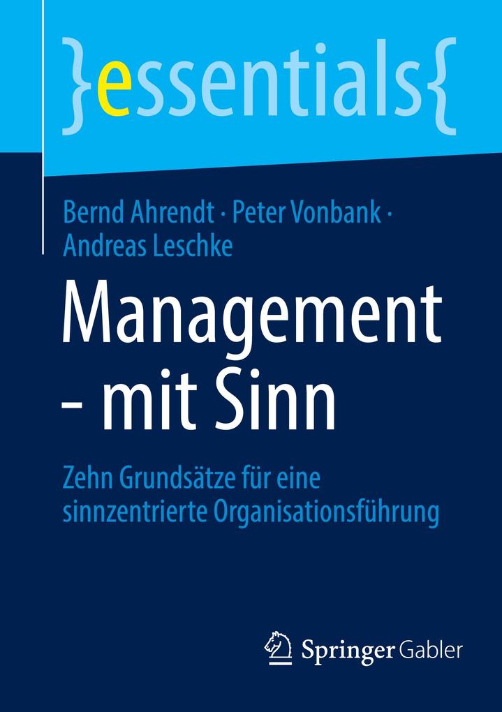 Produktbild: Management - mit Sinn | Bernd Ahrendt, Peter Vonbank, Andreas Leschke