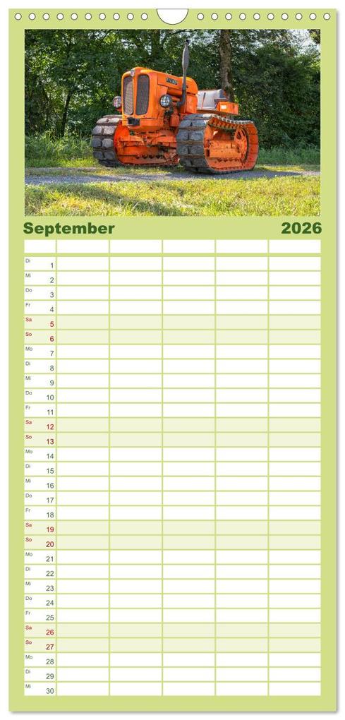 Weitere Ansicht: Familienplaner 2026 - Traktoren - Nostalgie auf dem Bauernhof mit 5 Spalten (Wandkalender, 21 x 45 cm) CALVENDO | Alois J. Koller, Calvendo