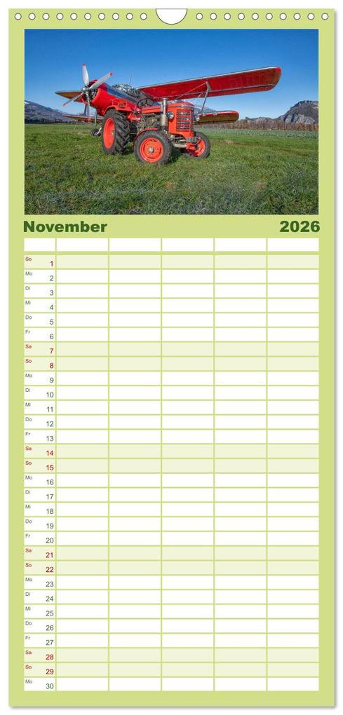 Weitere Ansicht: Familienplaner 2026 - Traktoren - Nostalgie auf dem Bauernhof mit 5 Spalten (Wandkalender, 21 x 45 cm) CALVENDO | Alois J. Koller, Calvendo