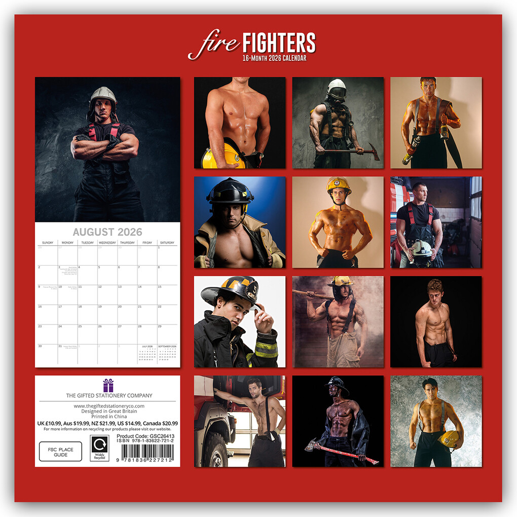 Weitere Ansicht: Firefighters - Feuerwehrmänner 2026 - 16-Monatskalender | Gifted Stationery Co. Ltd