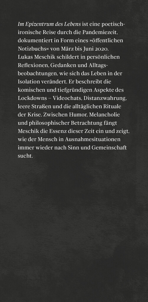 Weitere Ansicht: Im Epizentrum des Lebens | Lukas Meschik
