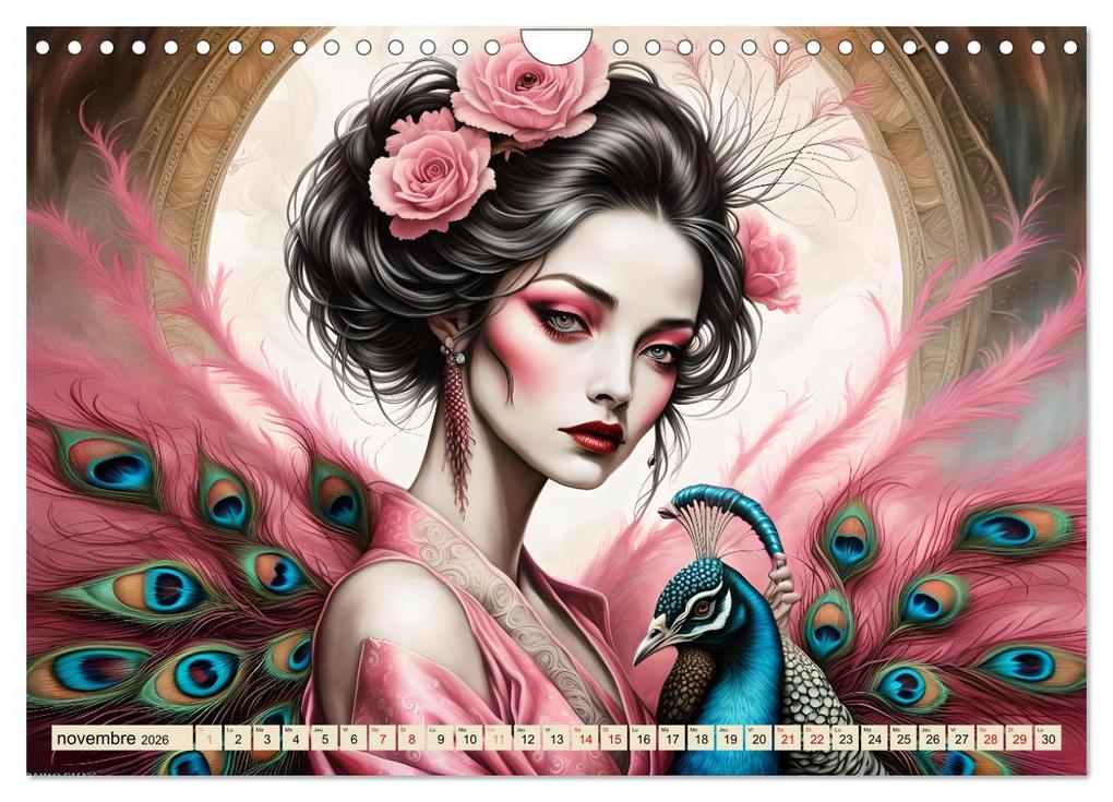 Weitere Ansicht: Les murmures des paons (Calendrier mural 2026 DIN A4 vertical), CALVENDO calendrier mensuel | Calvendo, Dusanka Djeric