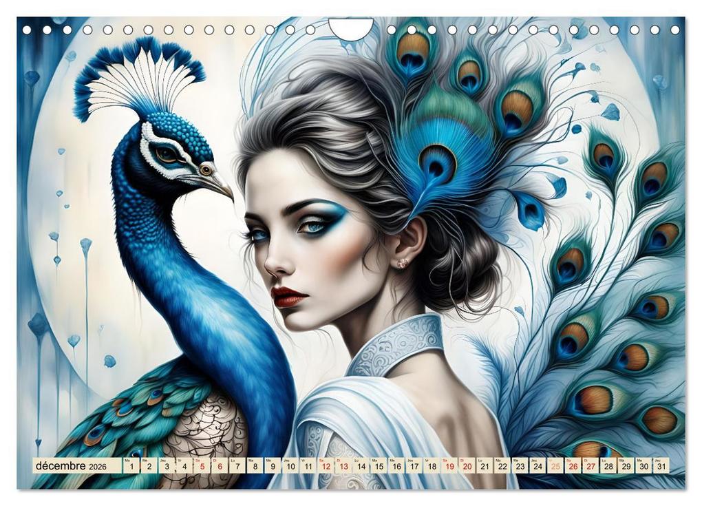 Weitere Ansicht: Les murmures des paons (Calendrier mural 2026 DIN A4 vertical), CALVENDO calendrier mensuel | Calvendo, Dusanka Djeric