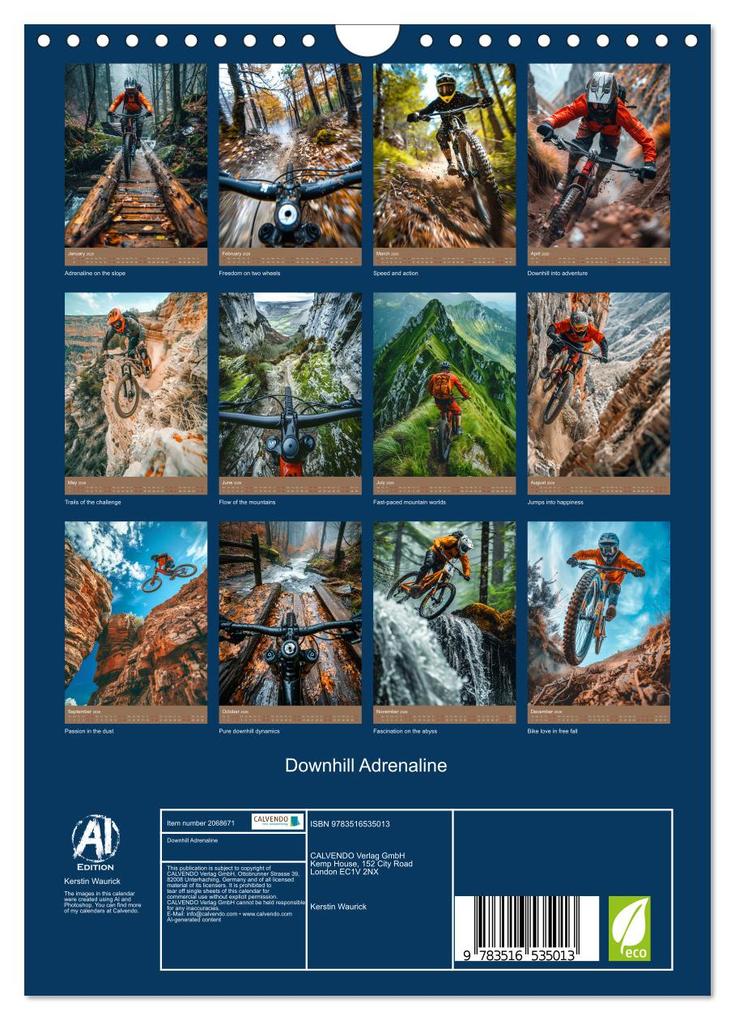 Weitere Ansicht: Downhill Adrenaline (Wall Calendar 2026 DIN A4 portrait), CALVENDO 12 Month Wall Calendar | Calvendo, Kerstin Waurick
