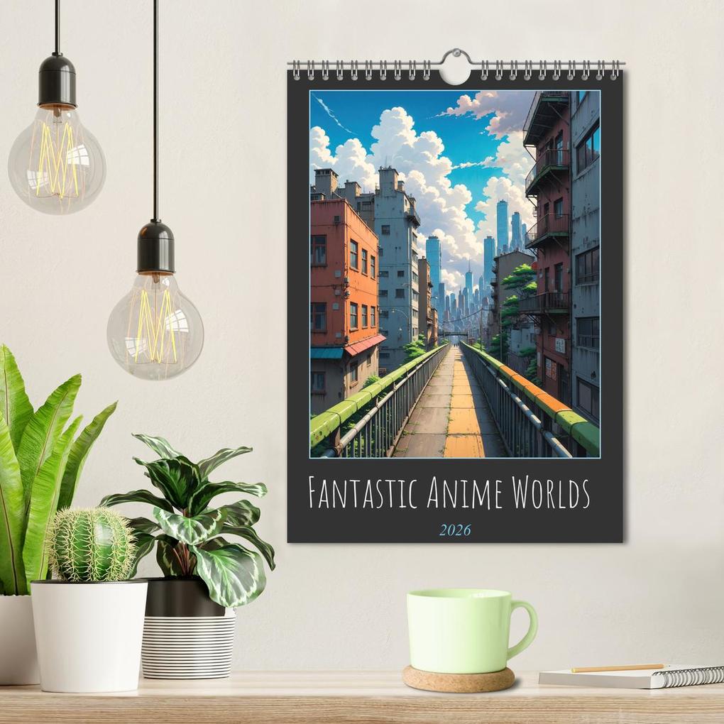 Weitere Ansicht: Fantastic Anime Worlds (Wall Calendar 2026 DIN A4 portrait), CALVENDO 12 Month Wall Calendar | Calvendo, Sebastian Luedke