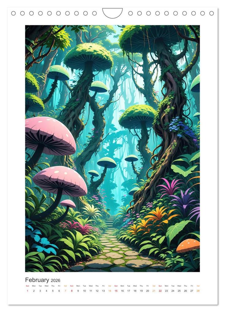 Weitere Ansicht: Fantastic Anime Worlds (Wall Calendar 2026 DIN A4 portrait), CALVENDO 12 Month Wall Calendar | Calvendo, Sebastian Luedke