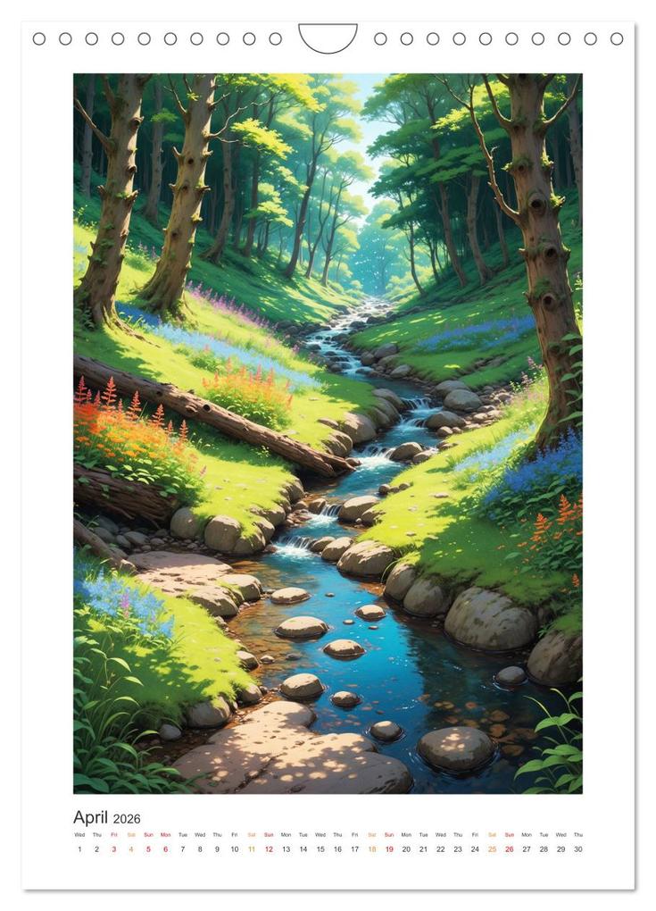 Weitere Ansicht: Fantastic Anime Worlds (Wall Calendar 2026 DIN A4 portrait), CALVENDO 12 Month Wall Calendar | Calvendo, Sebastian Luedke