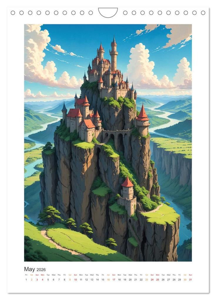 Weitere Ansicht: Fantastic Anime Worlds (Wall Calendar 2026 DIN A4 portrait), CALVENDO 12 Month Wall Calendar | Calvendo, Sebastian Luedke