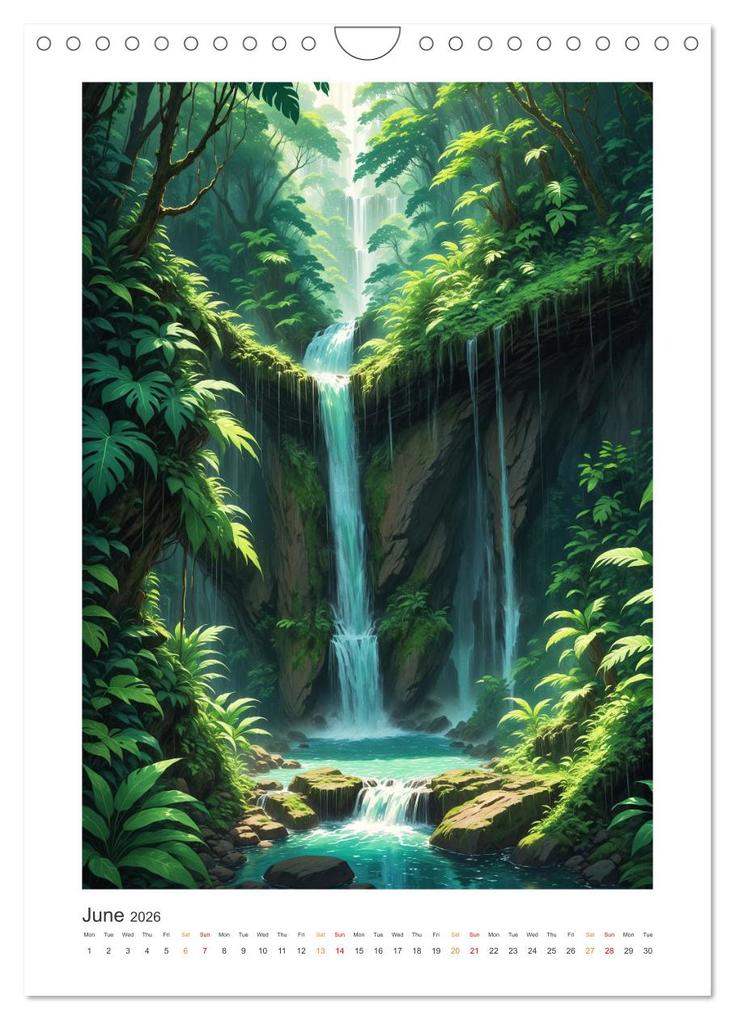 Weitere Ansicht: Fantastic Anime Worlds (Wall Calendar 2026 DIN A4 portrait), CALVENDO 12 Month Wall Calendar | Calvendo, Sebastian Luedke