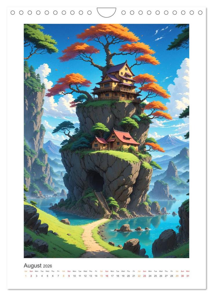 Weitere Ansicht: Fantastic Anime Worlds (Wall Calendar 2026 DIN A4 portrait), CALVENDO 12 Month Wall Calendar | Calvendo, Sebastian Luedke