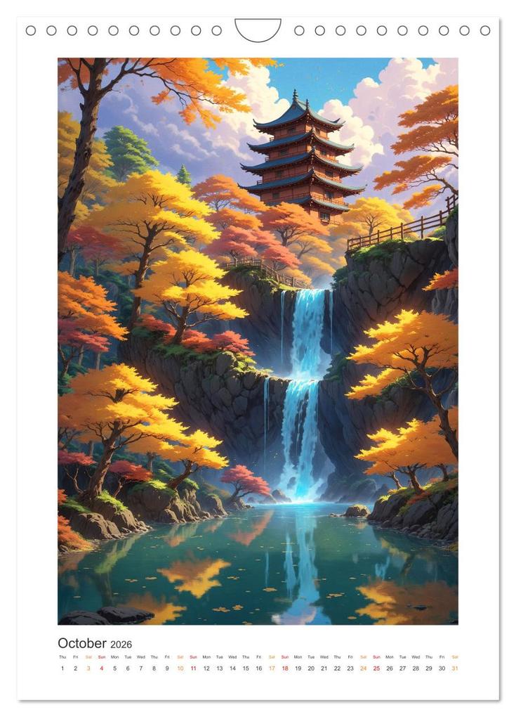 Weitere Ansicht: Fantastic Anime Worlds (Wall Calendar 2026 DIN A4 portrait), CALVENDO 12 Month Wall Calendar | Calvendo, Sebastian Luedke