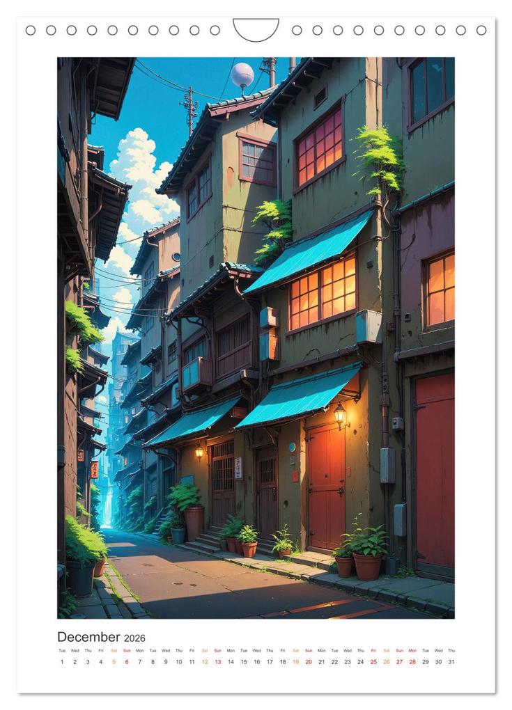 Weitere Ansicht: Fantastic Anime Worlds (Wall Calendar 2026 DIN A4 portrait), CALVENDO 12 Month Wall Calendar | Calvendo, Sebastian Luedke