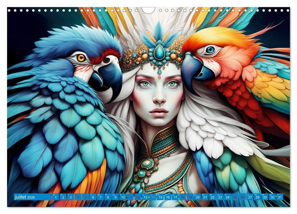 Weitere Ansicht: La muse aux oiseaux (Calendrier mural 2026 DIN A3 vertical), CALVENDO calendrier mensuel | Calvendo, Dusanka Djeric