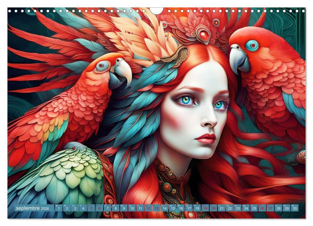 Weitere Ansicht: La muse aux oiseaux (Calendrier mural 2026 DIN A3 vertical), CALVENDO calendrier mensuel | Calvendo, Dusanka Djeric