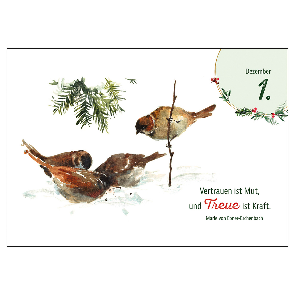 Weitere Ansicht: Heimische Tiere im Winter - der Adventskalender