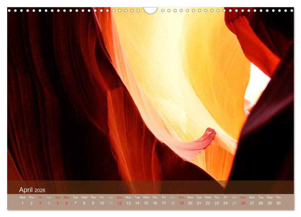 Weitere Ansicht: Lights and Colours of the Antelope Canyon (Wall Calendar 2026 DIN A3 landscape), CALVENDO 12 Month Wall Calendar | Calvendo, Sylvia Seibl, Crystallights By Sylvia Seibl