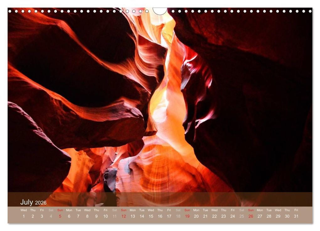 Weitere Ansicht: Lights and Colours of the Antelope Canyon (Wall Calendar 2026 DIN A3 landscape), CALVENDO 12 Month Wall Calendar | Calvendo, Sylvia Seibl, Crystallights By Sylvia Seibl