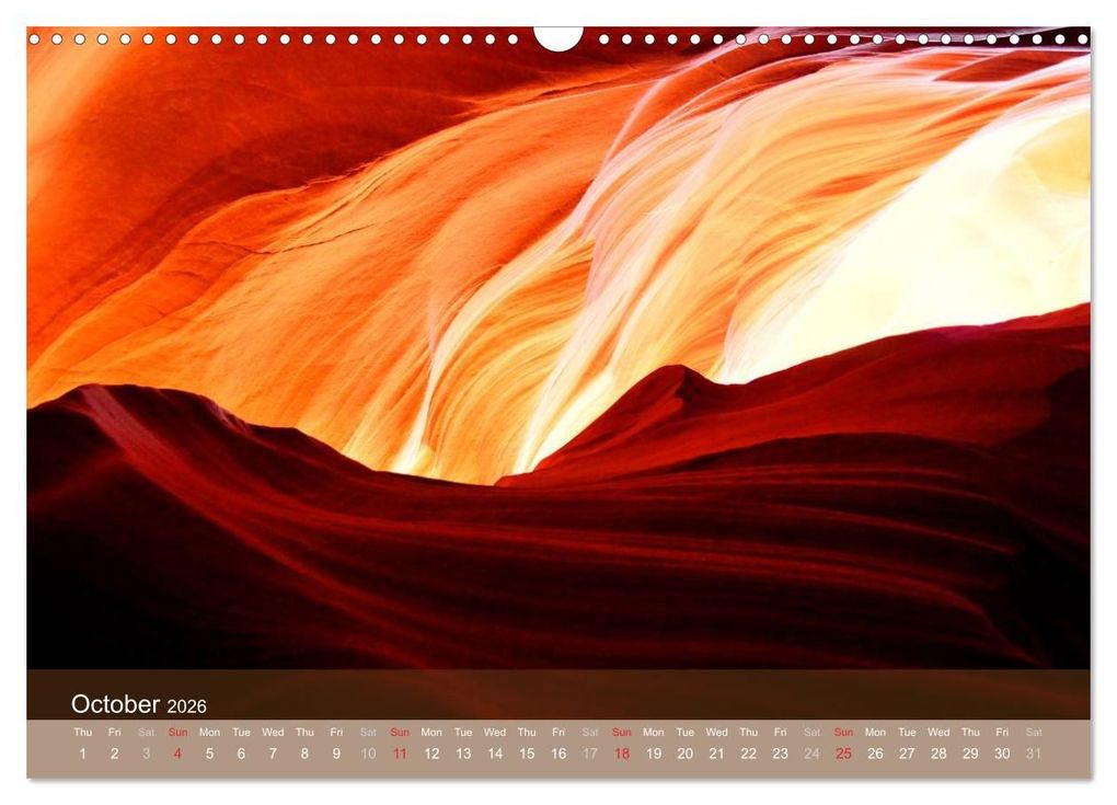 Weitere Ansicht: Lights and Colours of the Antelope Canyon (Wall Calendar 2026 DIN A3 landscape), CALVENDO 12 Month Wall Calendar | Calvendo, Sylvia Seibl, Crystallights By Sylvia Seibl