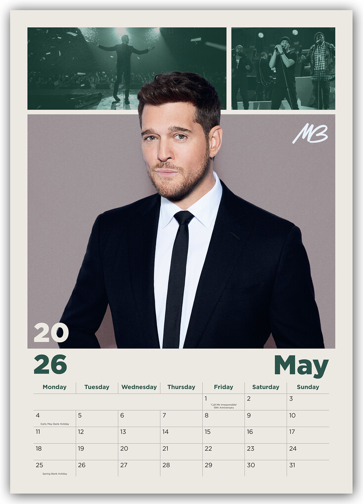 Weitere Ansicht: Michael Bublé 2026 - A3-Posterkalender | Danilo
