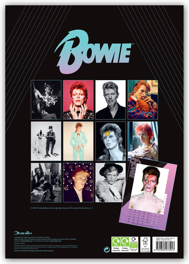 Weitere Ansicht: David Bowie 2026 - A3-Posterkalender | Danilo