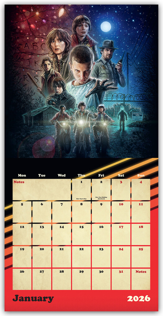 Weitere Ansicht: Stranger Things - Netflix - Offizieller Kalender 2026 | Danilo Promotion Ltd