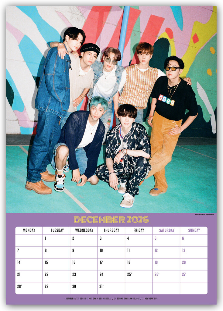 Weitere Ansicht: BTS - Bangtan Boys 2026 - A3-Posterkalender | Danilo