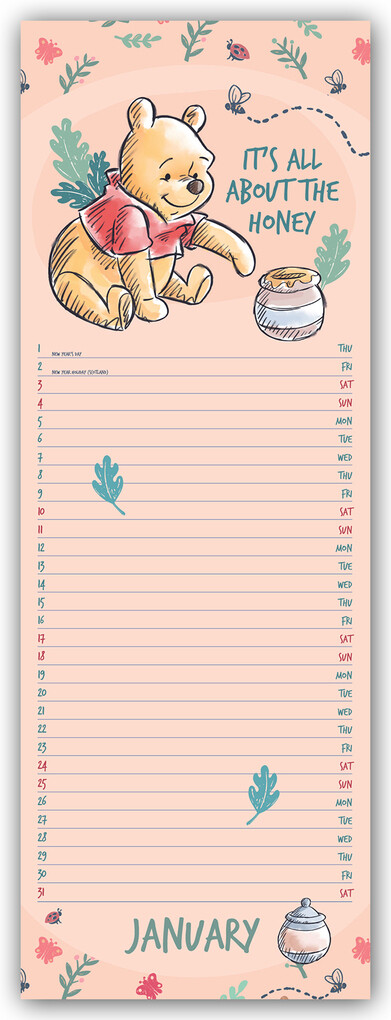 Weitere Ansicht: Disney - Winnie the Pooh 2026 - Slimline-Kalender | Danilo